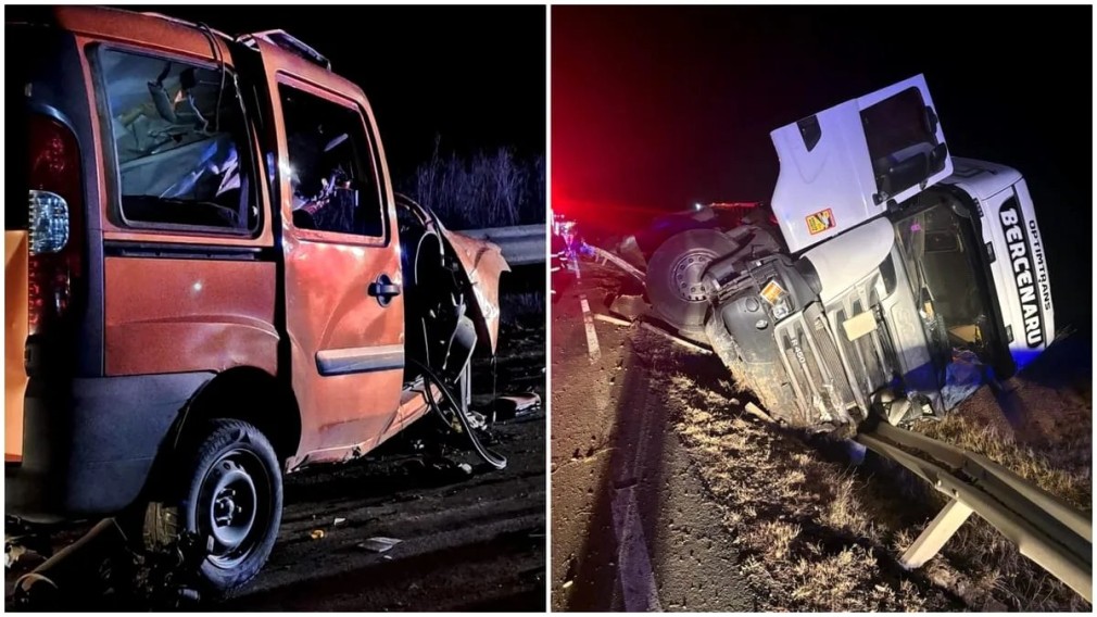 Un şofer a murit după ce a intrat pe contrasens şi s-a ciocnit cu un camion