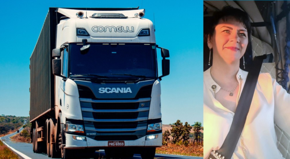 O româncă îi învață pe italieni cum să conducă un camion
