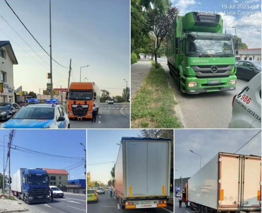Poliția locală a amendat camioanele grele care au traversat un pod la Bacău