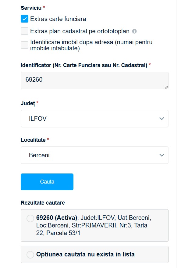 CARTE FUNCIARA BIBICU