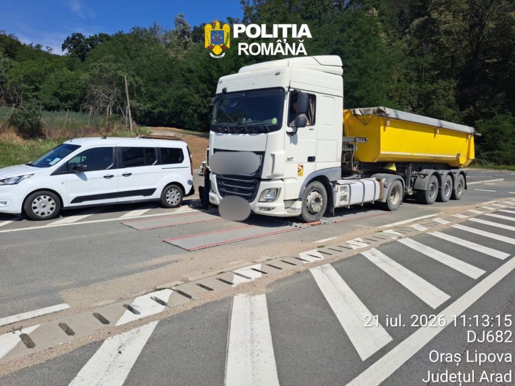 Amenzi de 30.000 de lei. Camioanele erau prea grele