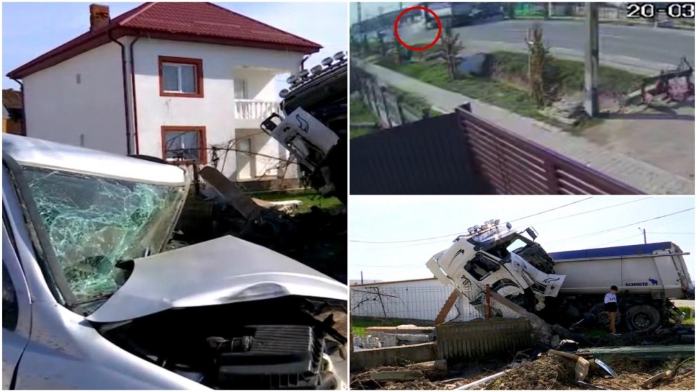 VIDEO. Filmul accidentului cumplit de camion din Gorj, de ieri 20 martie 2023