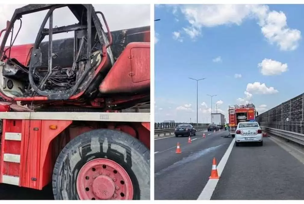 Încerca să stingă un incendiu la mașină când a fost lovit mortal de camion