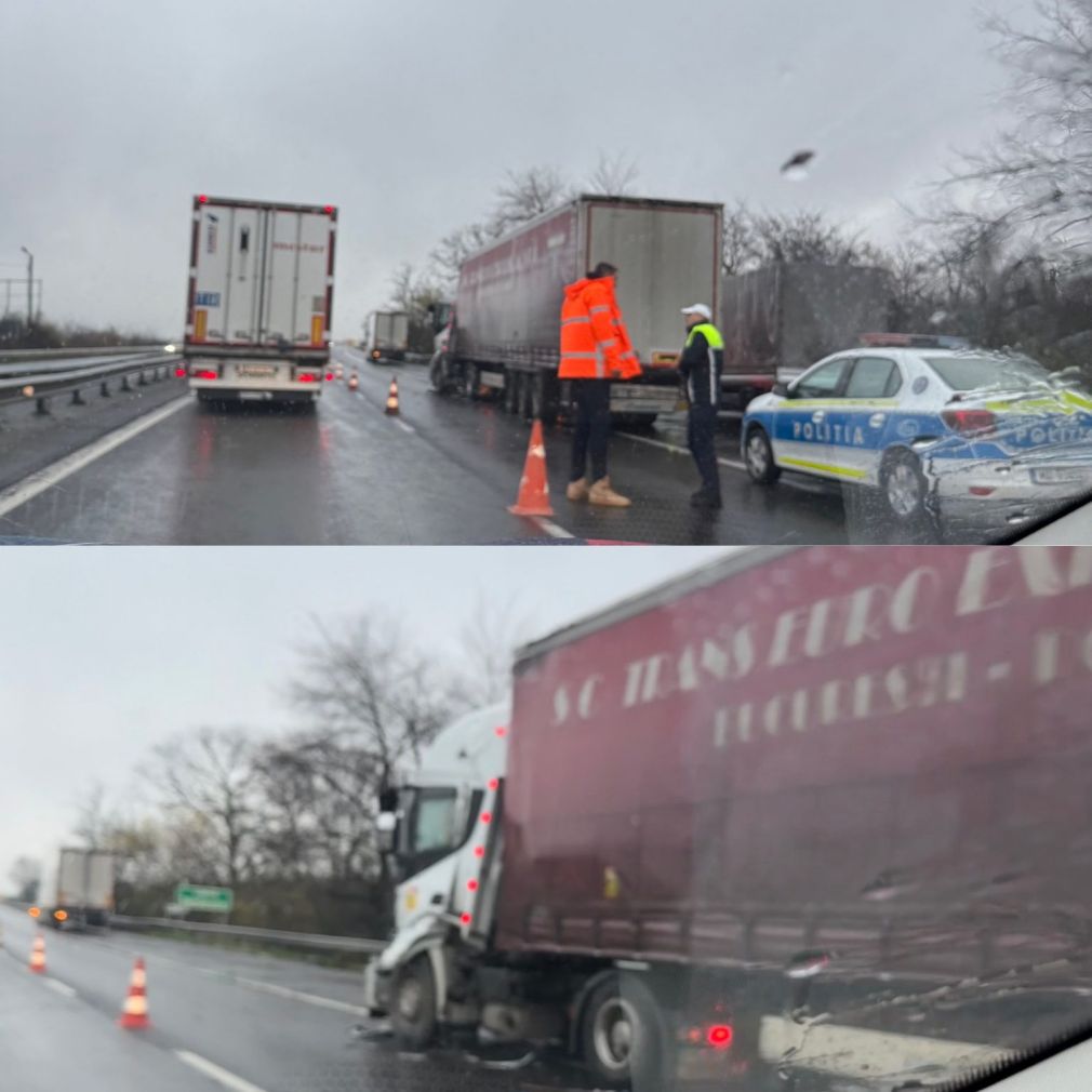 Cabina unui camion, daună totală. Nimic de făcut