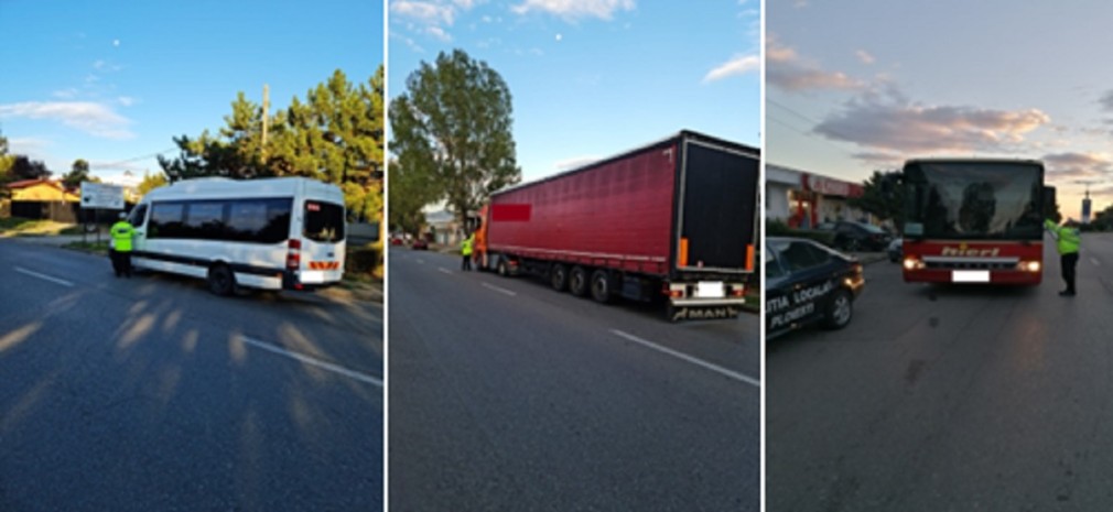 80 de șoferi de camion, microbuz și autobuz amendați în Ploiești în 4 ore