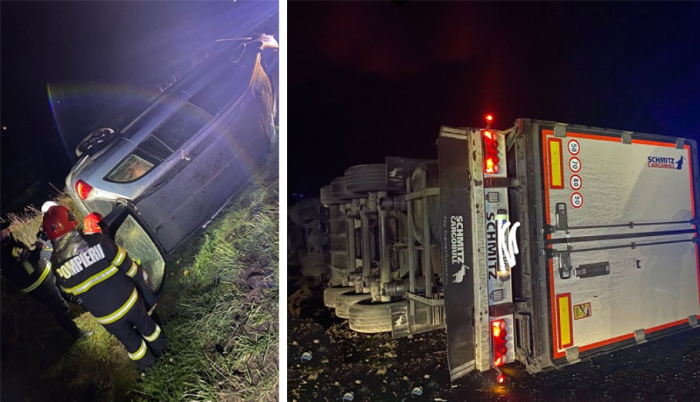 Accident mortal pe DN7 după coliziunea dintre un camion și un autoturism
