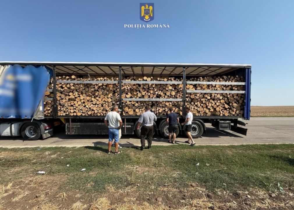 Camion supraîncărcat cu lemne, oprit la Topraisar: peste 12 tone în plus