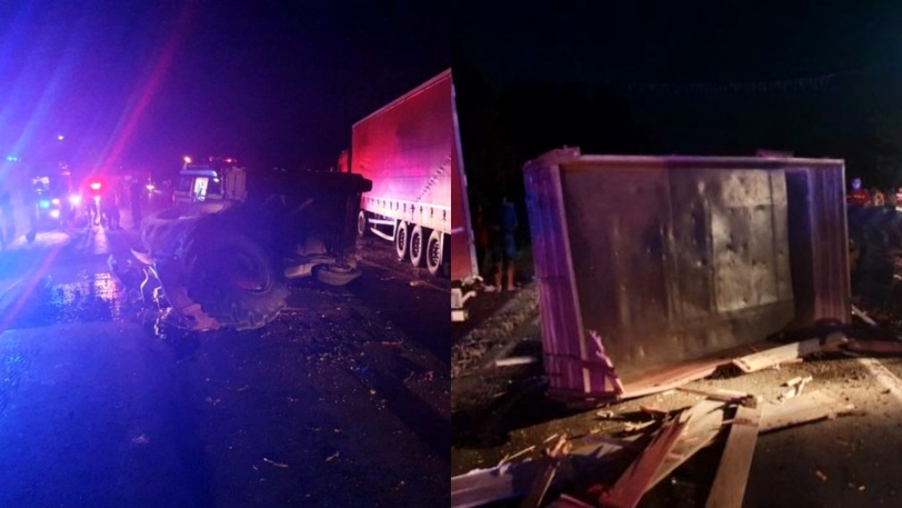 Șoferul unui tractor a decedat după impactul cu un camion și un autoturism