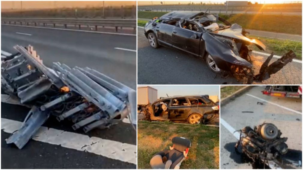 A circulat cu viteză mare pe autostradă și a lovit un camion
