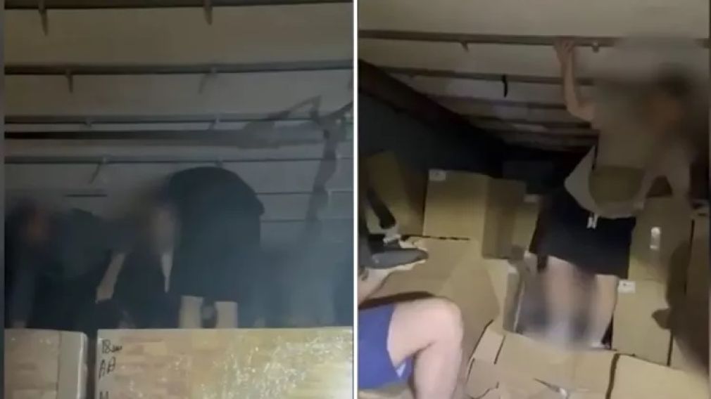 Zece ucraineni, descoperiți într-un camion cu mobilă