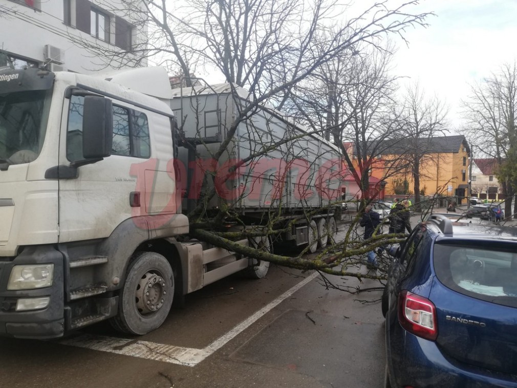 VIDEO. Un șofer de camion ucrainean a lăsat Vasluiul fără internet