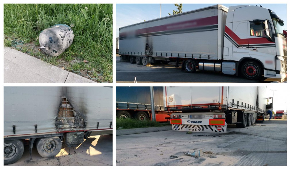 Germania: Un şofer profesionist român a incendiat camionul unui coleg