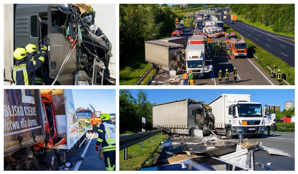 Germania. Un șofer profesionist mort și doi în comă, după un accident cu 4 camioane