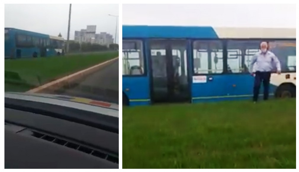 VIDEO: Autobuz filmat circulând pe contrasens, la Galați
