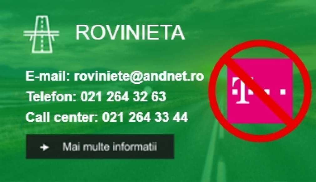 Emiterea prin SMS a rovinietei şi peajului a fost suspendată temporar pentru clienţii Telekom