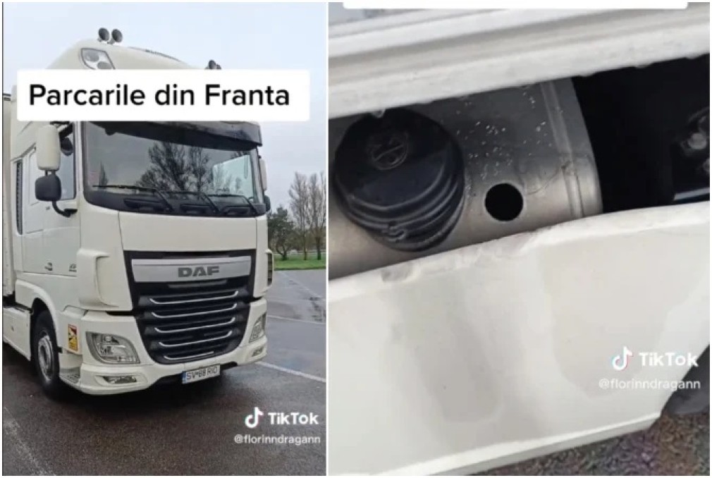 VIDEO. Șofer român de camion, prădat de 1300 de litri de motorină. &quot;Na, mai dormiți pe Franța!&quot;
