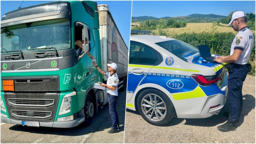 30.000 lei amendă pentru un șofer urcat băut la volanul camionului