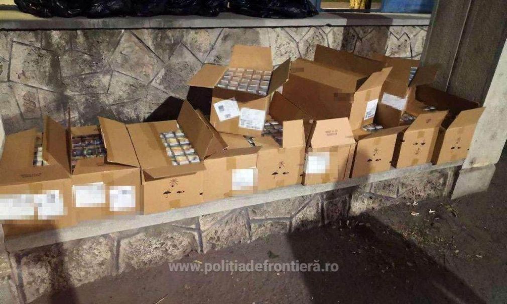 60.000 de țigări de contrabandă găsite într-un camion
