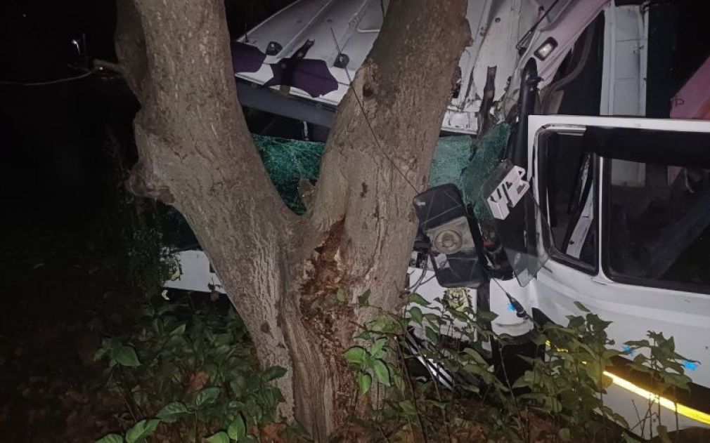 Un șofer a murit după ce a intrat cu camionul în copac