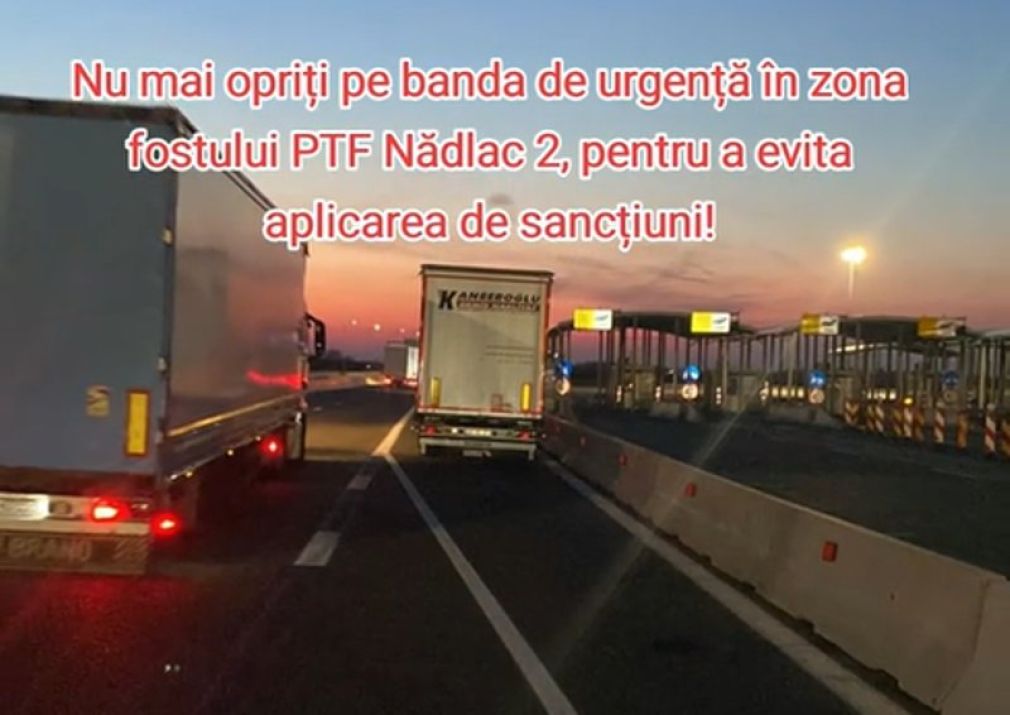 Apel către șoferii de camion să nu mai staționeze în fosta Vamă Nădlac