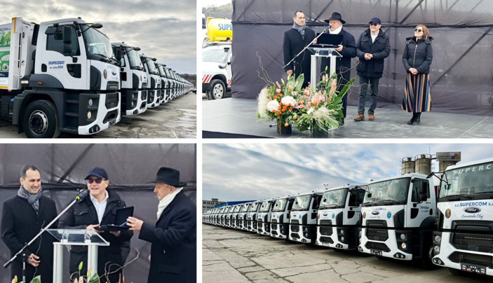 Cefin Trucks livrează 65 de vehicule municipale Ford Trucks către Supercom pentru a fi folosite în județul Cluj