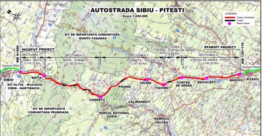 OFICIAL O firmă din Turcia va construi cel mai complicat tronson de pe Autostrada Sibiu - Pitești