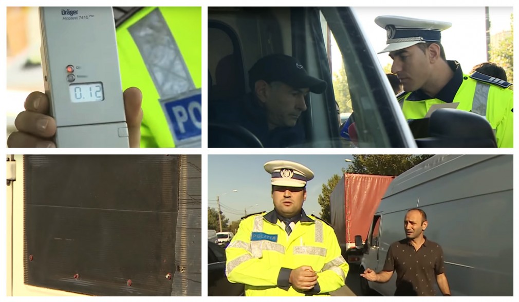 Video: Șoferi &quot;afumați&quot; și autoutilitare &quot;janghine&quot;, găsite de polițiști