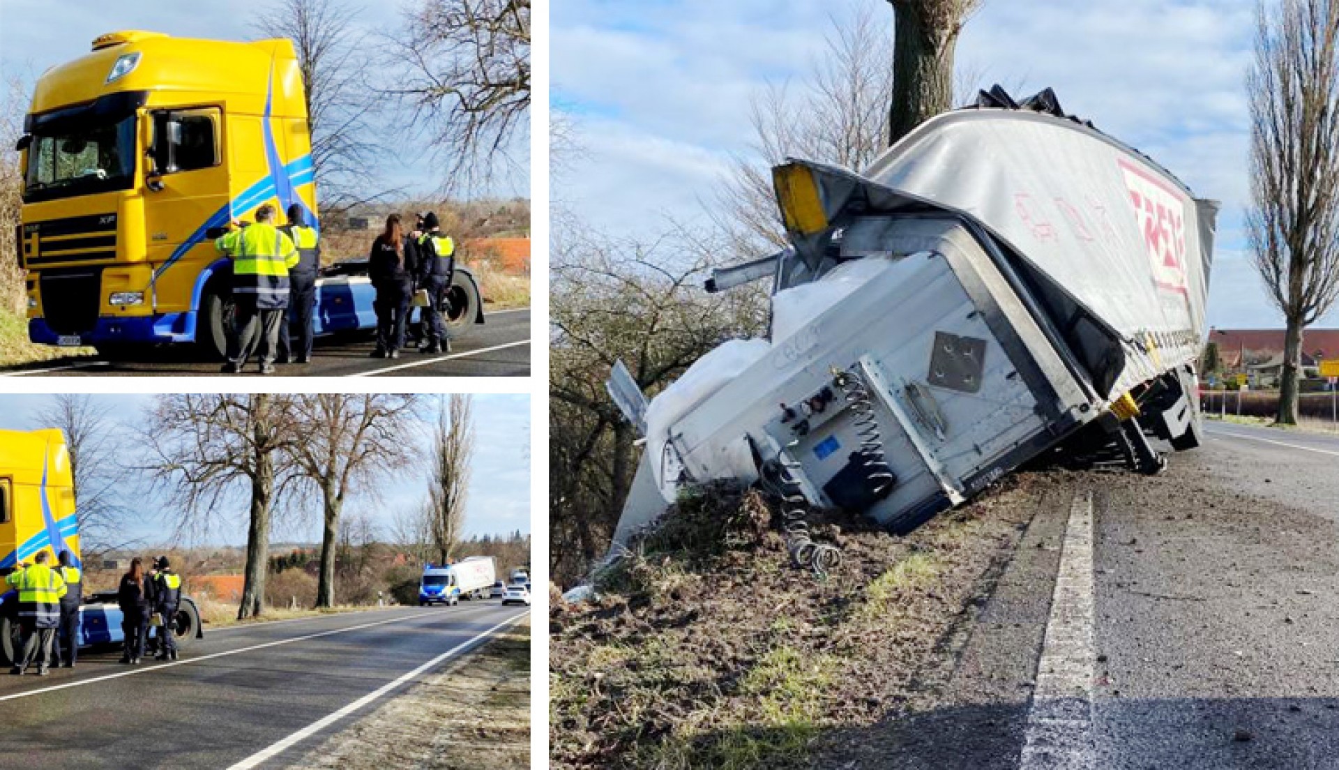 Germania. Un șofer profesionist român și-a pierdut semiremorca pe drum