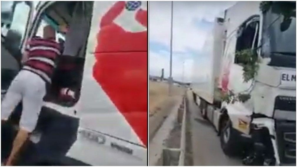VIDEO Mai mulți români au oprit un șofer beat de camion care omorâse un om în Spania