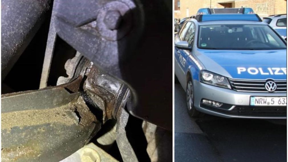 Camion românesc confiscat de poliție în Germania. Cădeau toate de pe el