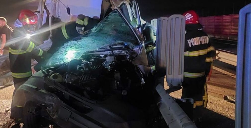 Accident cu un camion și o utlitară. Sunt răniți
