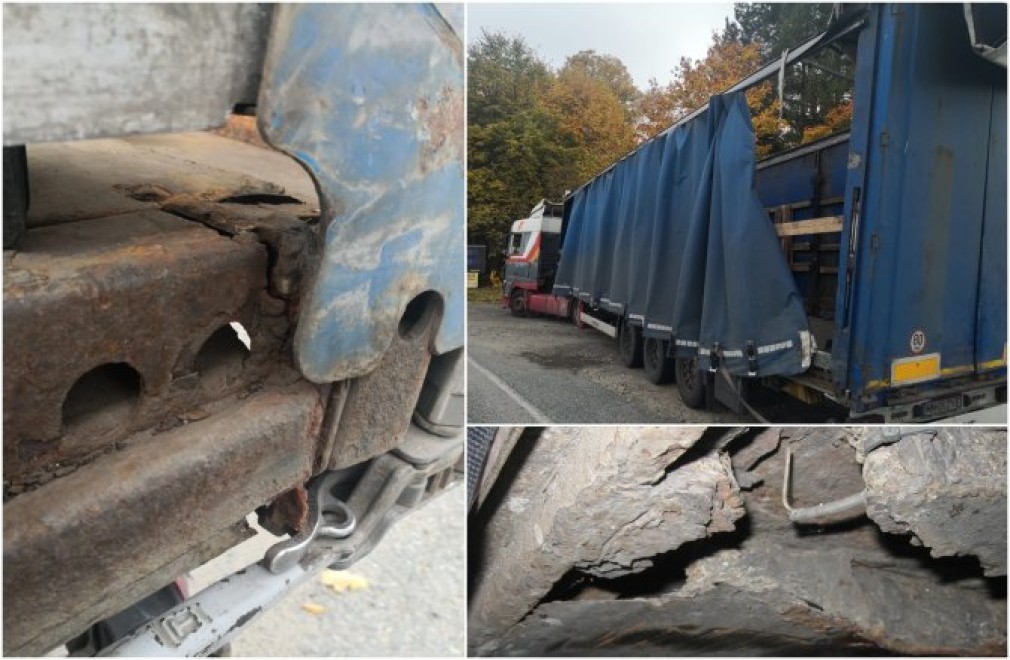 Șofer român, pe drumurile din  Germania cu un camion aproape complet ruginit