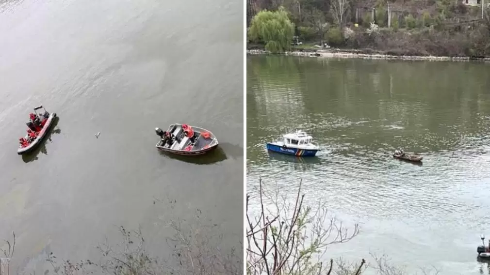 VIDEO Un microbuz a căzut în Dunăre după un accident. E acoperit complet de apă