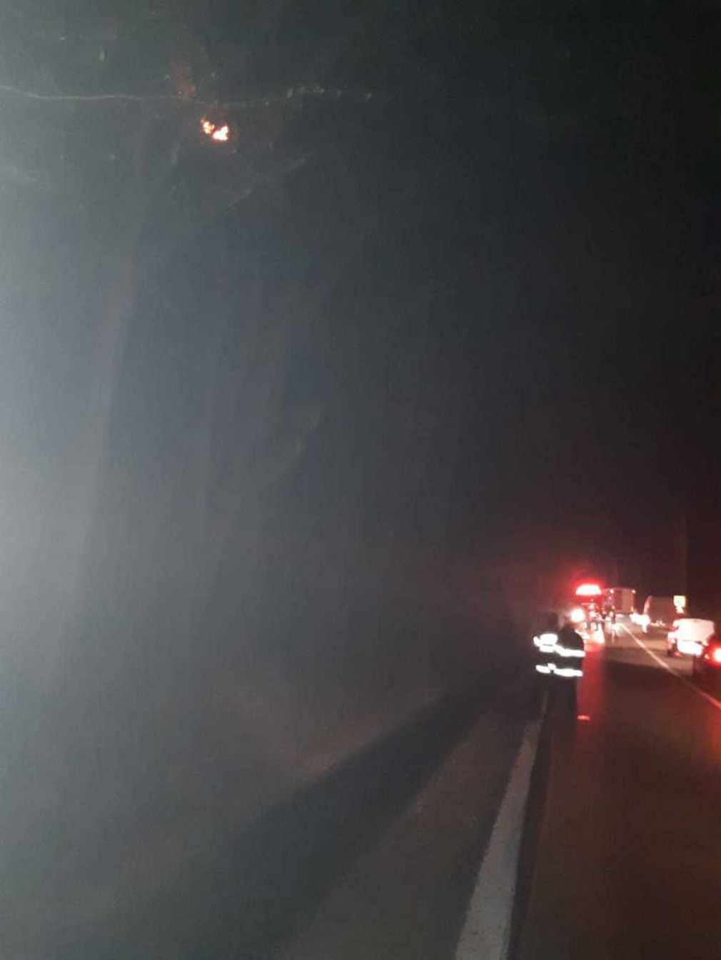 Traficul pe DN 7, restricţionat din cauza unui incendiu de pădure care se manifesta în apropierea şoselei, a fost reluat