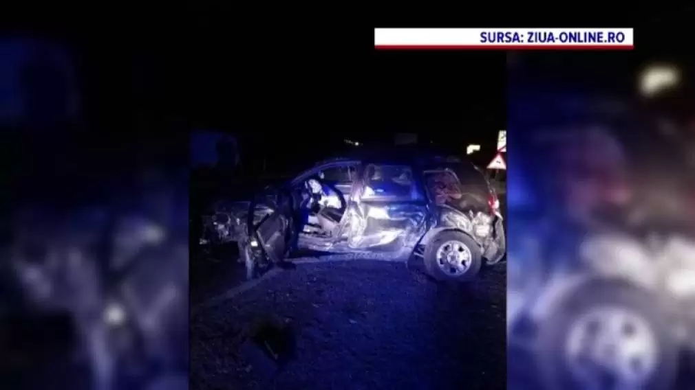 VIDEO A depășit un camion și a nimerit într-o cisternă