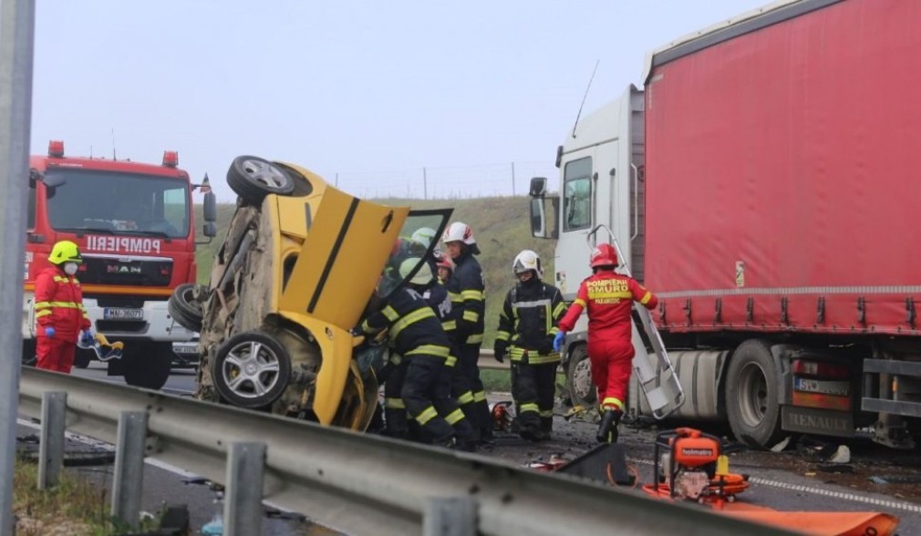 Cluj. Accident mortal cu un camion, la intrarea pe autostrada A3