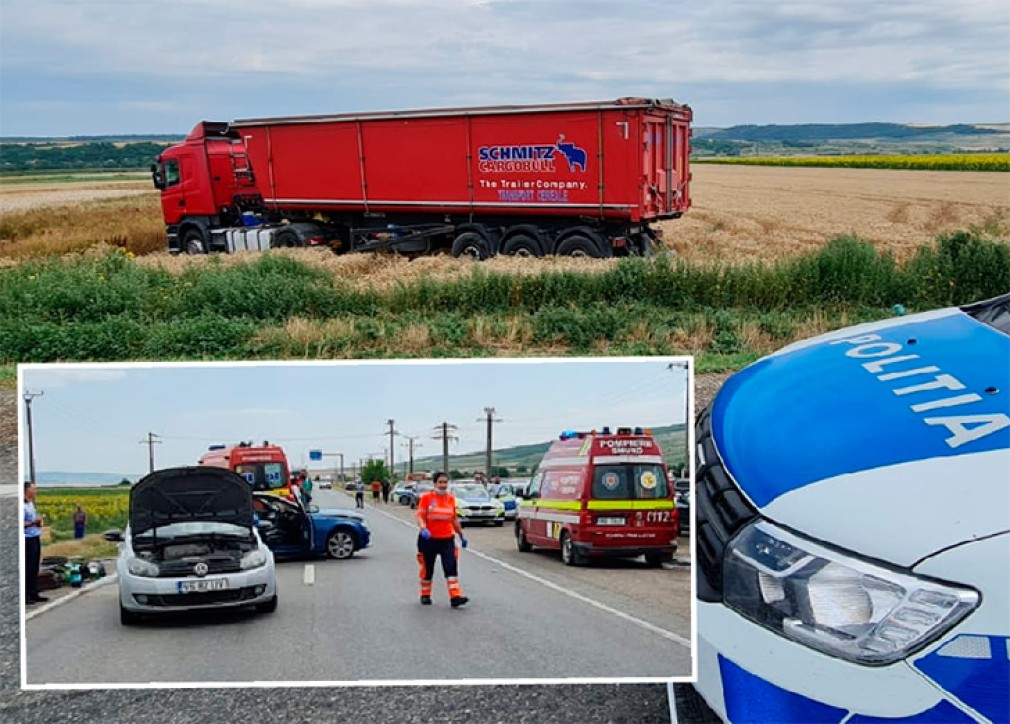 VIDEO. Accident de camion cu 4 răniți în Vaslui