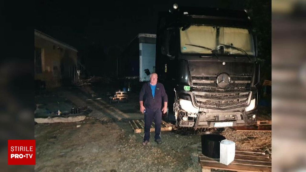 Șofer român, blocat în Spania după ce camionul i-a fost distrus de ploi