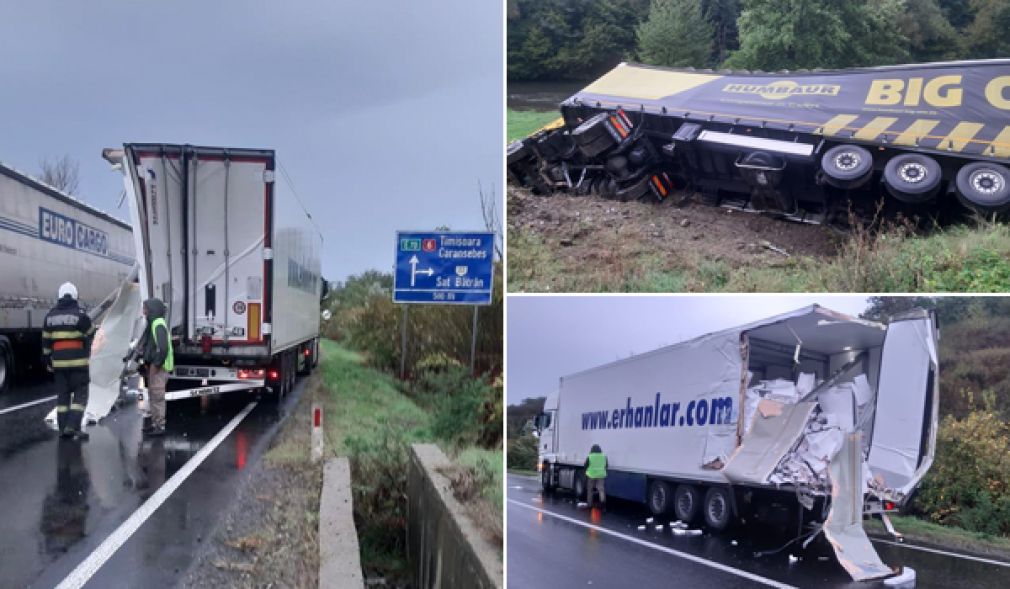 Un șofer de camion din Turcia l-a lovit pe unul din Bulgaria, în România. Poliția a avut o surpriză