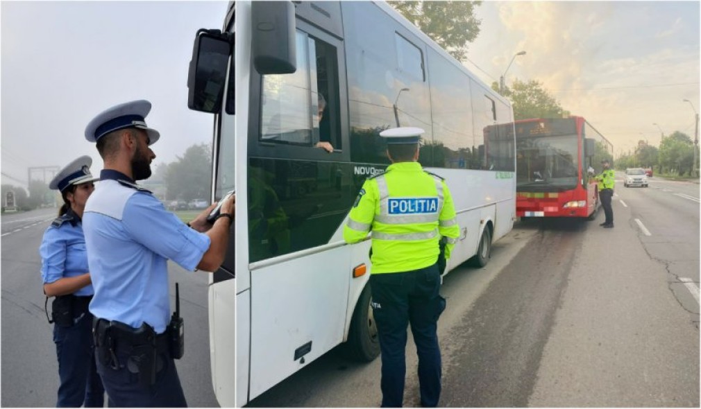 Şofer de autobuz, prins băut la volan în București