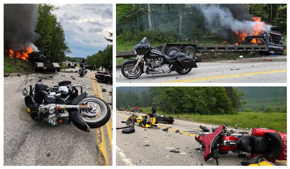 VIDEO: Şapte motociclişti uciși de o camionetă care circula pe contrasens