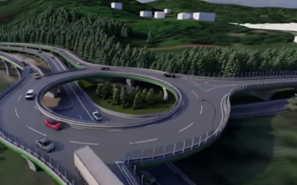 VIDEO Cum arată Pasajul rutier de la intersecția DN1 cu DN73A, Predeal - Râșnov