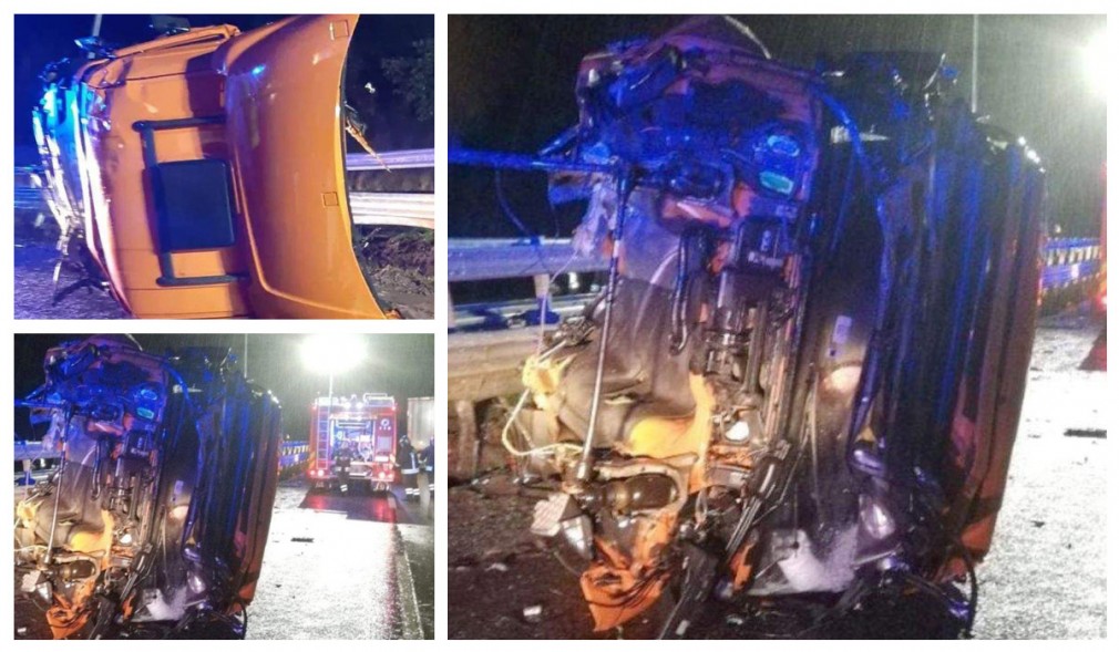 Italia. Şofer profesionist român, mort în cabina smulsă de pe camion şi aruncată pe contrasens