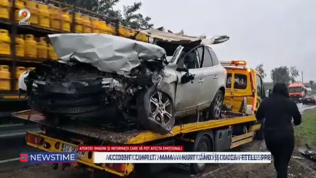 Fetița grav rănită după un accident de camion a murit