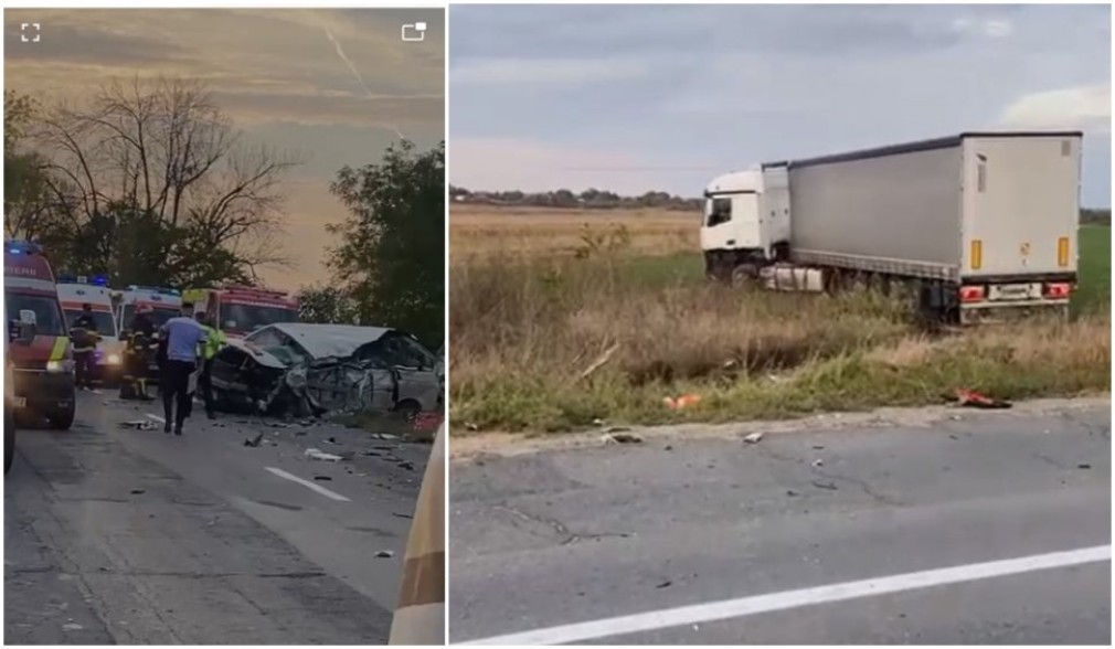 VIDEO. Dâmboviţa. Accident de camion, cu doi morți și 6 răniți în stare gravă