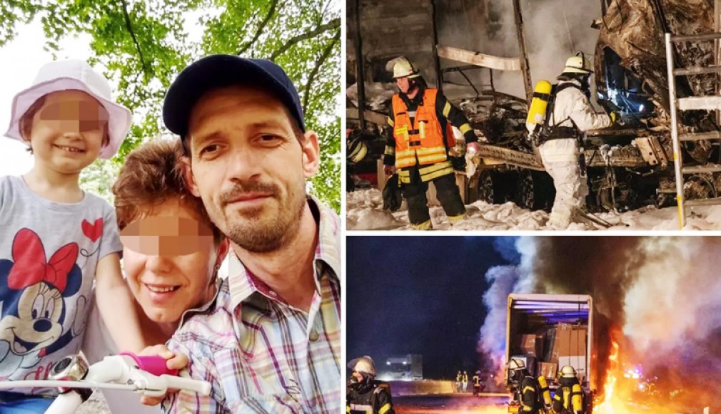 Germania. Șofer profesionist român ars de viu în cabina propriului camion