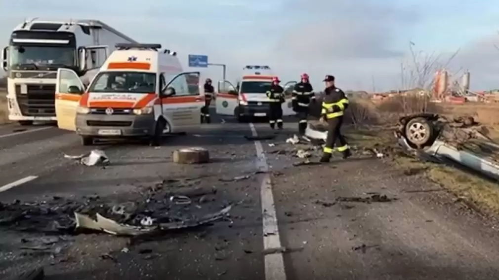 Carambol cu 10 mașini în apropiere de Nădlac