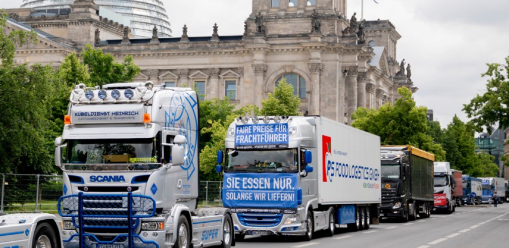 Al treilea protest cu camioane în Germania împotriva companiilor de transport din Est