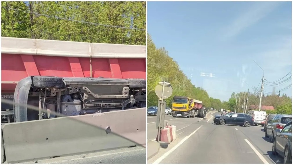 Accident cu un camion la ieșirea din București, pe DN1