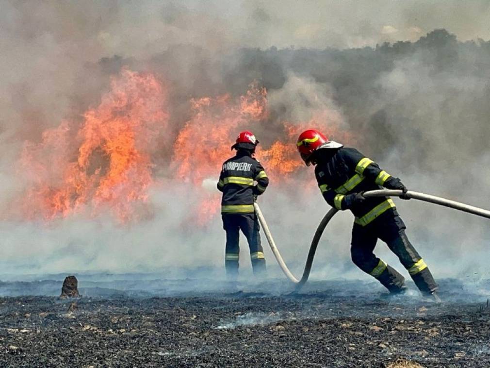 Un camion a luat foc după un accident